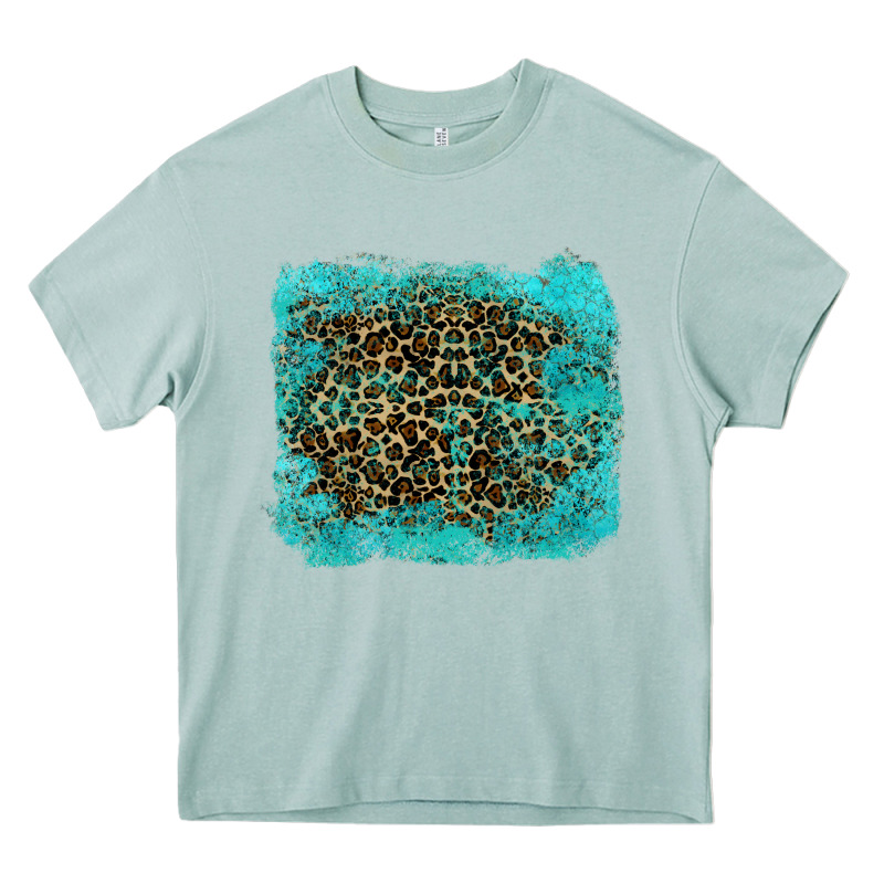 Leopard Turquoise Heavy Core Tee by RanaPortraitStore | Teevron