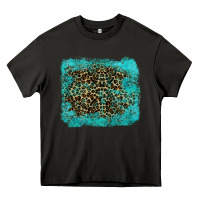 Asphalt leopard turquoise Heavy Core Tee - RanaPortraitStore