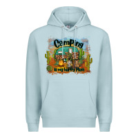 Blue Mist camping is my happy place Premium Hoodie - BarkalooDesign