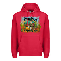 Cardinal camping is my happy place Premium Hoodie - BarkalooDesign