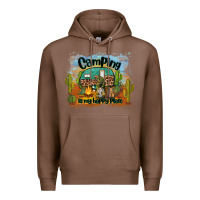 Chestnut camping is my happy place Premium Hoodie - BarkalooDesign