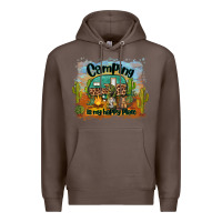 Coffee camping is my happy place Premium Hoodie - BarkalooDesign