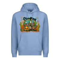 Colony Blue camping is my happy place Premium Hoodie - BarkalooDesign