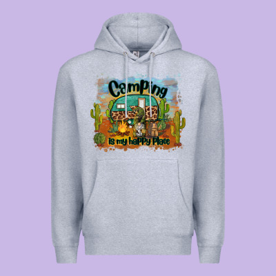 Camping Is My Happy Place Premium Hoodie Designed By Barkaloodesign