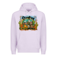 Lilac camping is my happy place Premium Hoodie - BarkalooDesign