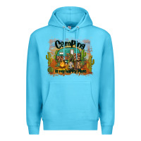 Ocean Blue camping is my happy place Premium Hoodie - BarkalooDesign