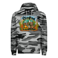 Slate Camo camping is my happy place Premium Hoodie - BarkalooDesign