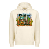 Tofu camping is my happy place Premium Hoodie - BarkalooDesign