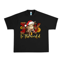 Black joy to the world christmas cow Urban Heavy Tee - LillyAllenDesigns