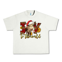 Pistachio joy to the world christmas cow Urban Heavy Tee - LillyAllenDesigns