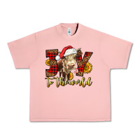 Salmon joy to the world christmas cow Urban Heavy Tee - LillyAllenDesigns