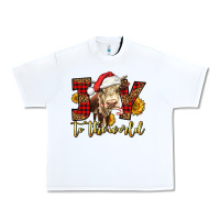 White joy to the world christmas cow Urban Heavy Tee - LillyAllenDesigns