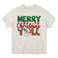 Cream merry christmas y'all Heavy Core Tee - BundleAndBundleShop
