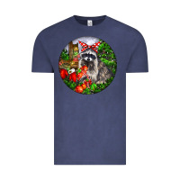 Vintage Denim Christmas Raccoon Vintage Tee - LillyAllenDesigns