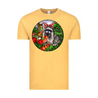 Vintage Mustard Christmas Raccoon Vintage Tee - LillyAllenDesigns