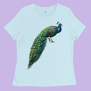 Peacock Ladies Tee Designed By Lillyallendesigns