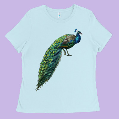 Peacock Ladies Tee Designed By Lillyallendesigns