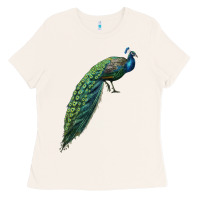 Bone Peacock Ladies Tee - LillyAllenDesigns