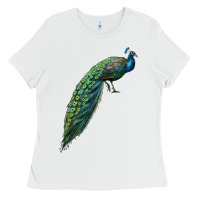 White Peacock Ladies Tee - LillyAllenDesigns