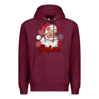 Burgundy santa believe Premium Hoodie - RanaPortraitStore