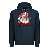 Navy santa believe Premium Hoodie - RanaPortraitStore
