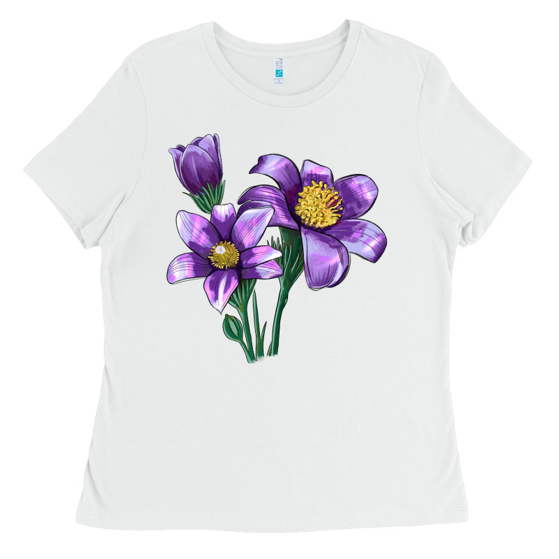 Pasque Flower Illustrations Ladies Tee by LillyAllenDesigns | Teevron