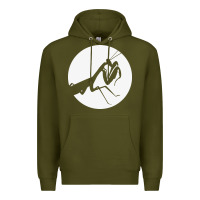 Army Green praying mantis Premium Hoodie - DesigneFamous