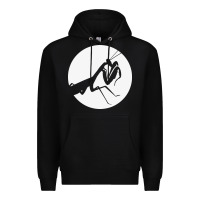 Black praying mantis Premium Hoodie - DesigneFamous