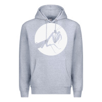 Heather Grey praying mantis Premium Hoodie - DesigneFamous