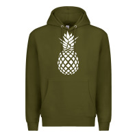 Army Green pineapple sunset Premium Hoodie - DesigneFamous