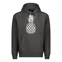 Charcoal Heather pineapple sunset Premium Hoodie - DesigneFamous
