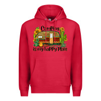 Cardinal camping is my happy place caravan Premium Hoodie - BarkalooDesign