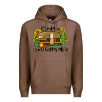 Chestnut camping is my happy place caravan Premium Hoodie - BarkalooDesign