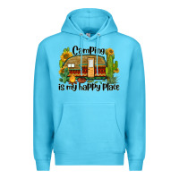 Ocean Blue camping is my happy place caravan Premium Hoodie - BarkalooDesign