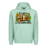 Seafoam camping is my happy place caravan Premium Hoodie - BarkalooDesign
