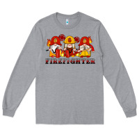 Heather Grey firefighter gnomes Long Sleeve Tee - Artiststas