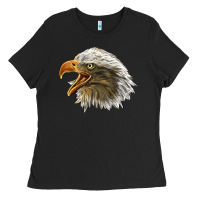 Black Bald Head Eagle Ladies Tee - LillyAllenDesigns