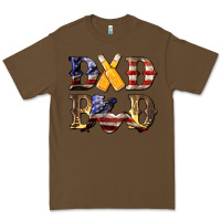 Cacao American Flag Dad Bod Premium Tee - LillyAllenDesigns