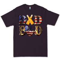 Plum American Flag Dad Bod Premium Tee - LillyAllenDesigns