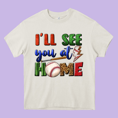 I'll See You At Home Heavy Core Tee Designed By Bundleandbundleshop