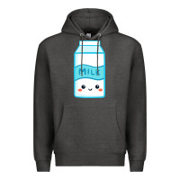 Charcoal Heather milk Premium Hoodie - DesigneFamous
