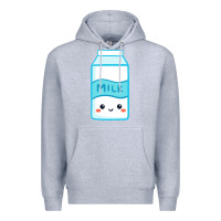 Heather Grey milk Premium Hoodie - DesigneFamous