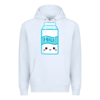White milk Premium Hoodie - DesigneFamous