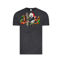 Vintage Black panda joy christmas Vintage Tee - LillyAllenDesigns