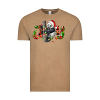 Vintage Coffee panda joy christmas Vintage Tee - LillyAllenDesigns