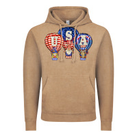 Vintage Coffee usa air balloon gnomies Vintage Hoodie - BarkalooDesign