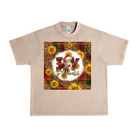 French Oak joy to the world christmas cow Urban Heavy Tee - LillyAllenDesigns