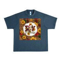 Midnight Navy joy to the world christmas cow Urban Heavy Tee - LillyAllenDesigns