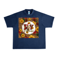 Navy joy to the world christmas cow Urban Heavy Tee - LillyAllenDesigns