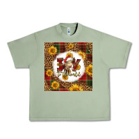 Oil Green joy to the world christmas cow Urban Heavy Tee - LillyAllenDesigns